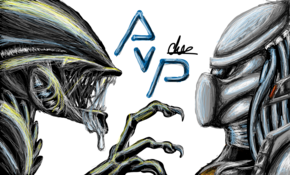 sketch 5203 Alien vs. Predator  Ani Chachua