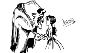 sketch #2608 Beauty and the Beast by sketchmaster