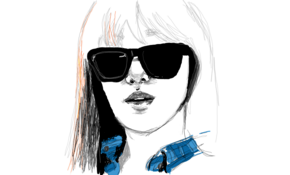 sketch 2699 Girl in shades  Ashok Kumar Chaturvedi