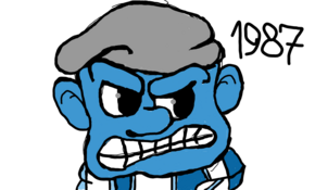 sketch #2836 Angry smurf maradona by BaGaz Anggara