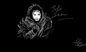 sketch 3174 John Snow  Helga Fon Stein