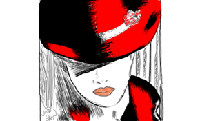 sketch #3547 Lady in red  Toky Niaina Randrianarisoa