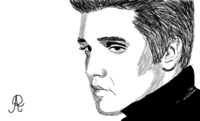 sketch 4682 Elvis Presley by Nassim Nouri