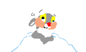 sketch 96754 Thumper playing in the snow.