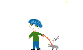 sketch #88001 Dantdm and a baboo Huskey!!