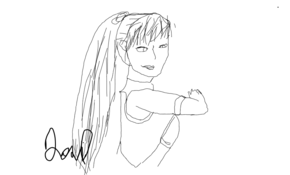 sketch #109743 kasumi from doa5 that i drew with a mouse. pretty bad