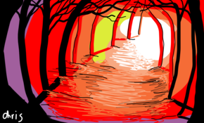 sketch 342 Forest scene