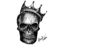 sketch 3608 Skeleton king by Thania Arruda
