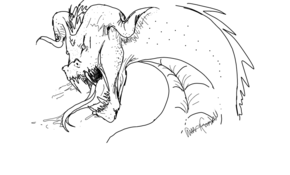 sketch 3699 Dragon by Ana Cecilia
