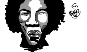 sketch 5002 Jimi Hendrix by Piter Olimpo