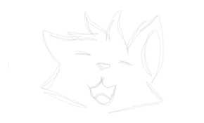sketch 95596 Cat face drawn on amazon fire with finger - THE STRUGGLE