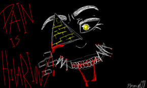 sketch #91903 'Pain is hilarious!'-bill cipher
-by Pyromid618