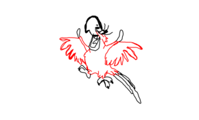 sketch 107100  PARROT IAGO  FROM ALADDIN 