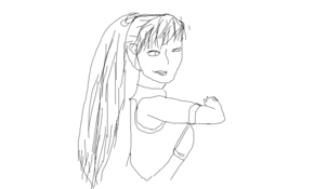 sketch #109740 poorly drawing kasumi from doa5 with a mouse